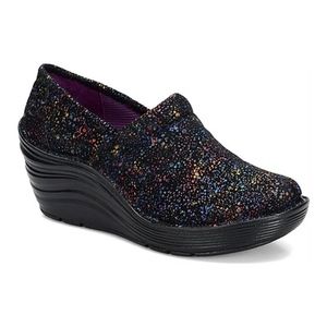 Bionica Cardin Clogs Wedge Black 9 New in Box